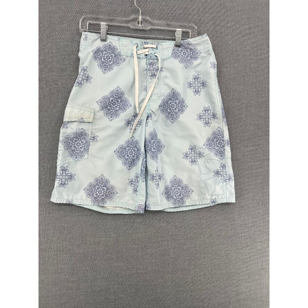 Vtg Gotcha Paisley Board Short Mens 28 Beach Swim Trunks Y2K Cargo Style Pocket